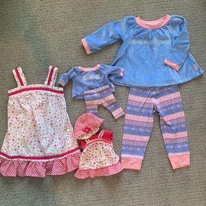 American girl doll/bitty Baby clothes with matching 3T